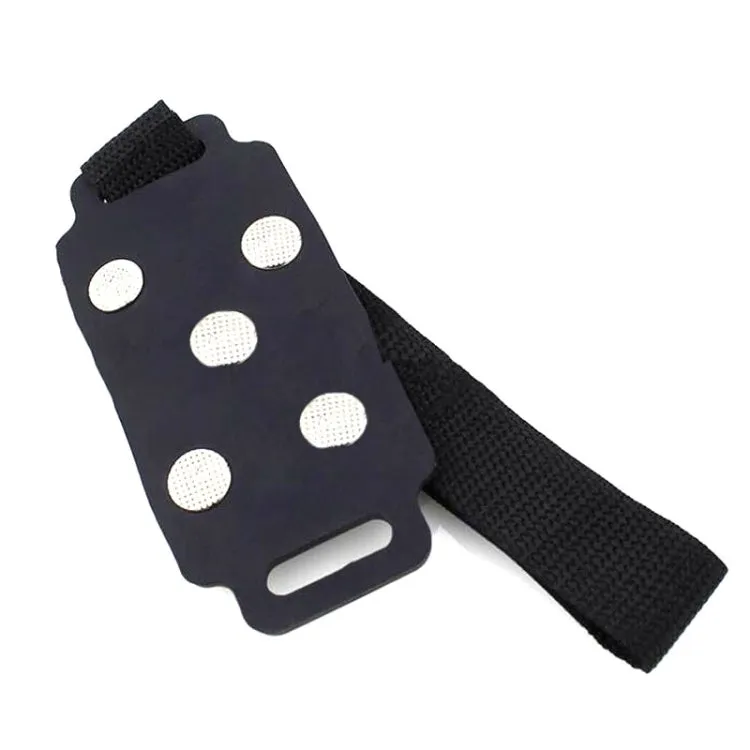 1 Pair Lace-up 5 Teeth Silicone Ice Claw Outdoor Non-slip Shoes Covers for Ice Snow Ground(Black)
