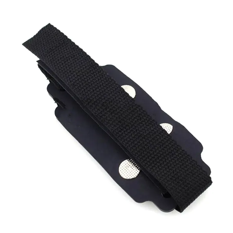 1 Pair Lace-up 5 Teeth Silicone Ice Claw Outdoor Non-slip Shoes Covers for Ice Snow Ground(Black)