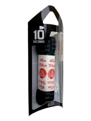 10 Seconds ® Reflexall ® Athletic Flat Laces | Black Reflective