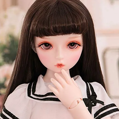 1/4 BJD Doll 42CM /16.5Inch Height Ball Jointed SD Dolls Wig Shoes Clothes Hair Hat Eyes Makeup with Gift Box