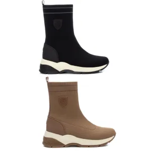 160337 Spanish Collecton Leather sneakers boots in Taupe and Black
