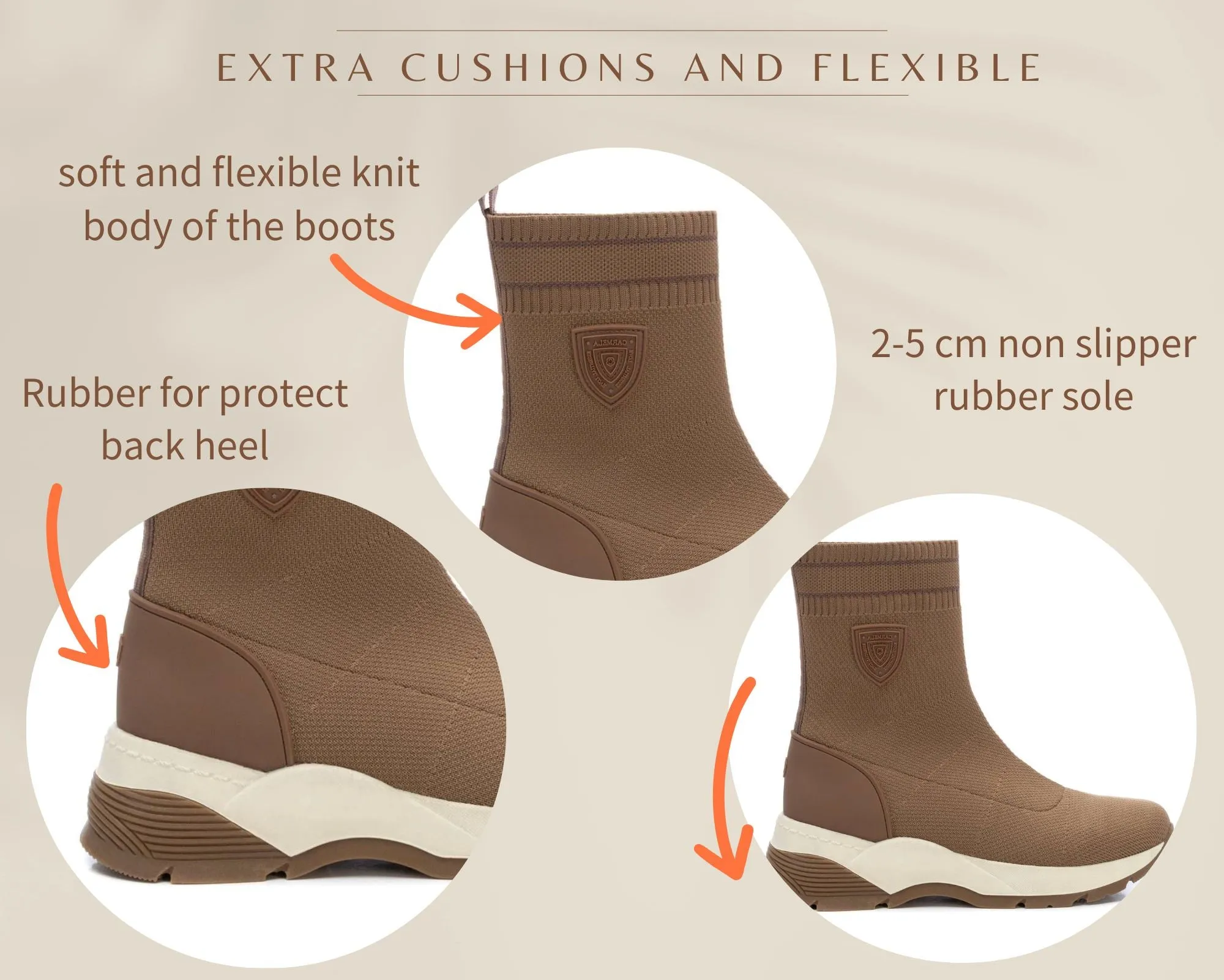 160337 Spanish Collecton Leather sneakers boots in Taupe and Black