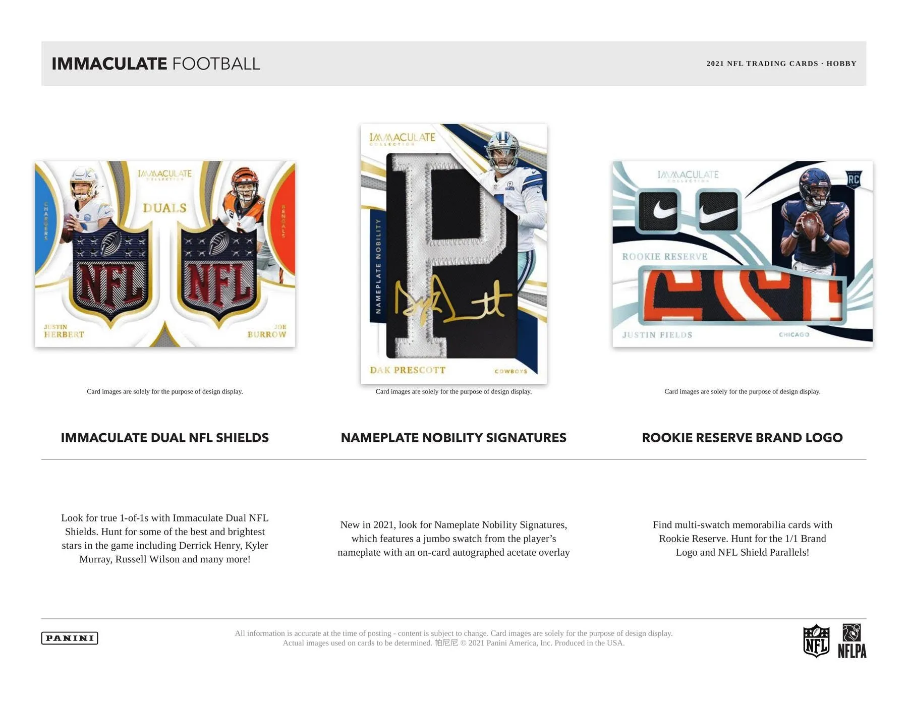 2021 Panini Immaculate Football Hobby Box