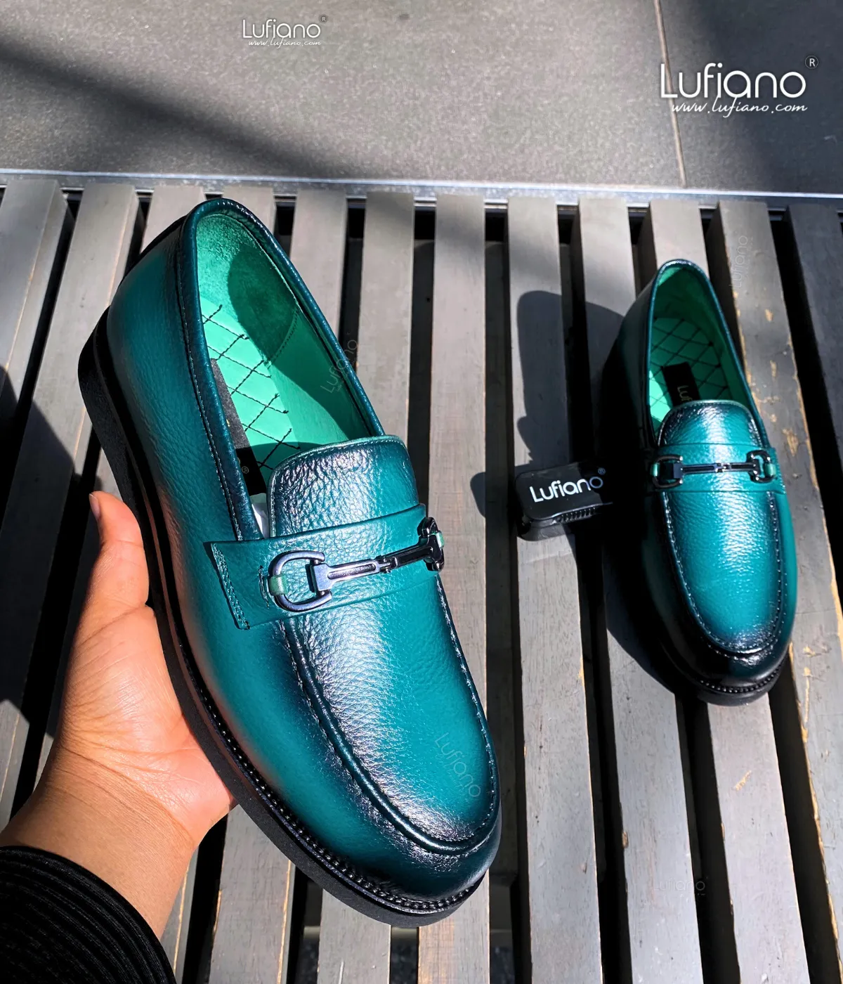 227 - Lufiano Slip On: Green