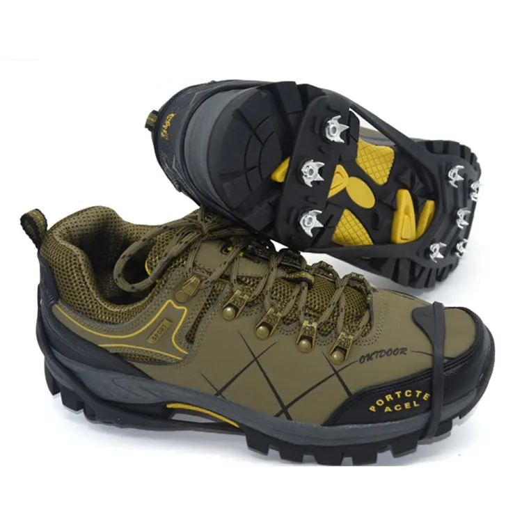 8 Teeth Ice Claw Outdoor Non-slip Shoes Covers for Ice Snow Ground, Size:M（35-39）(Black)