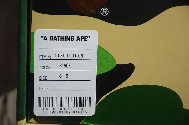 A Bathing Ape Bape Sta Snake Skin Black