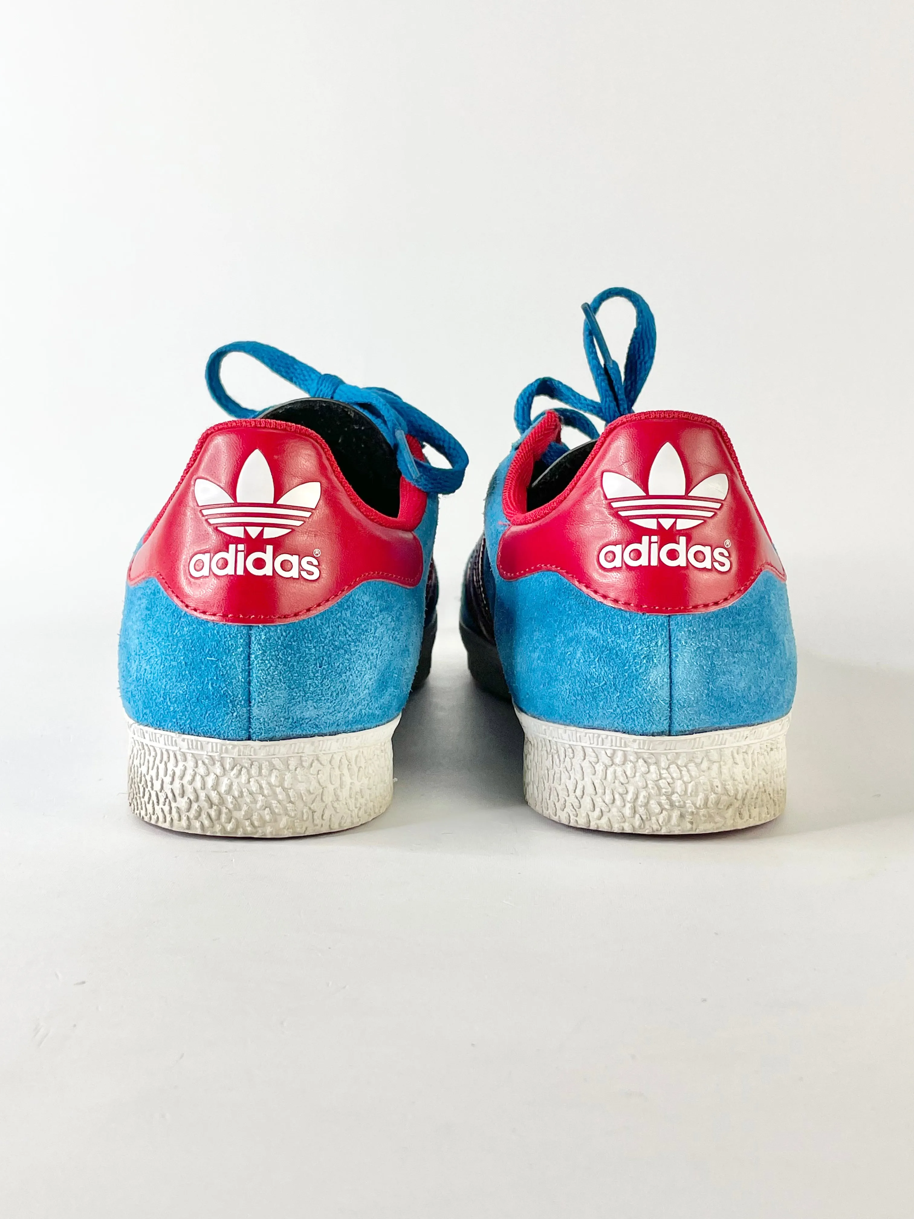 Adidas Gazelle II Blue & Red Suede Sneakers - EU42