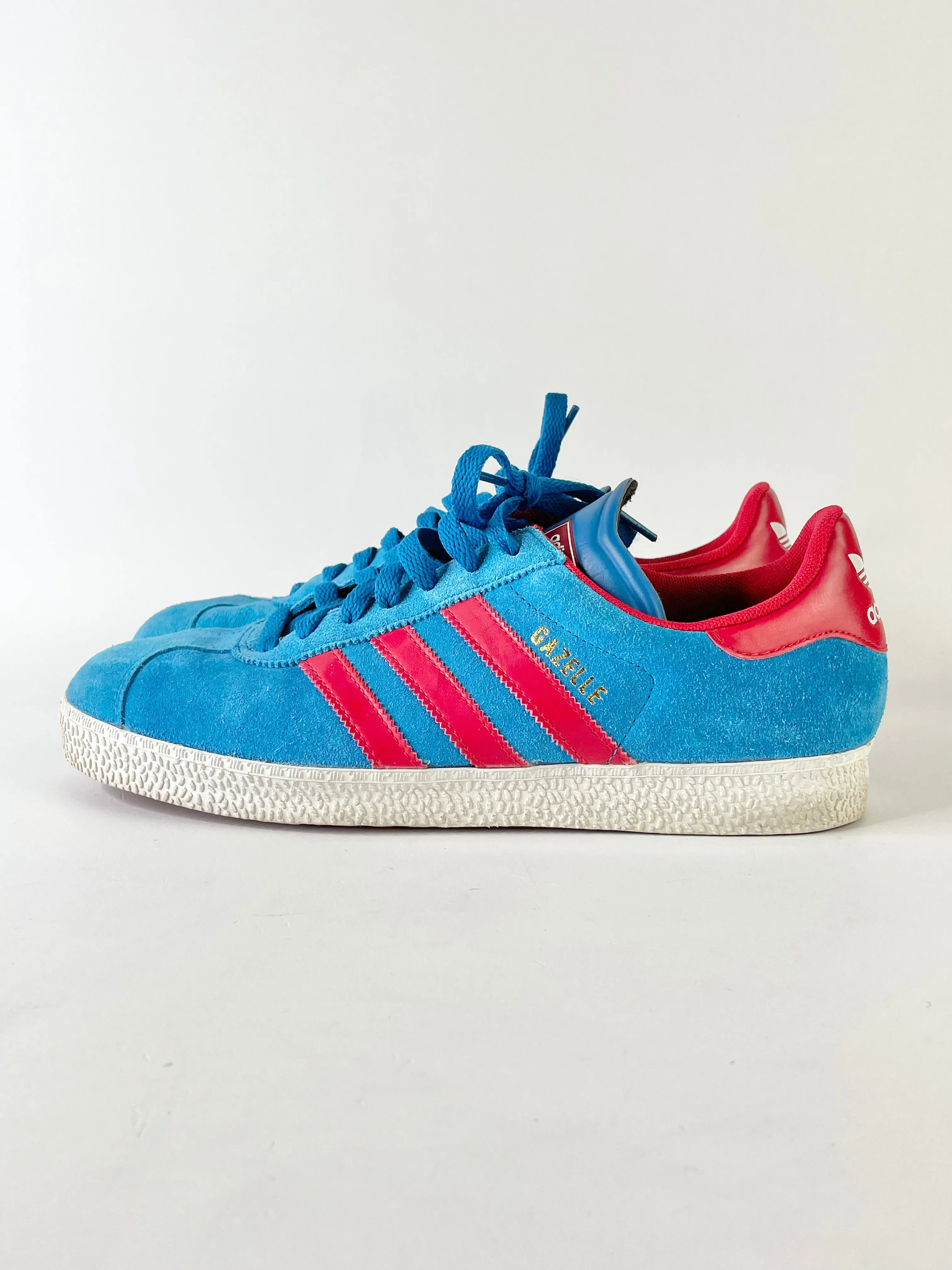 Adidas Gazelle II Blue & Red Suede Sneakers - EU42