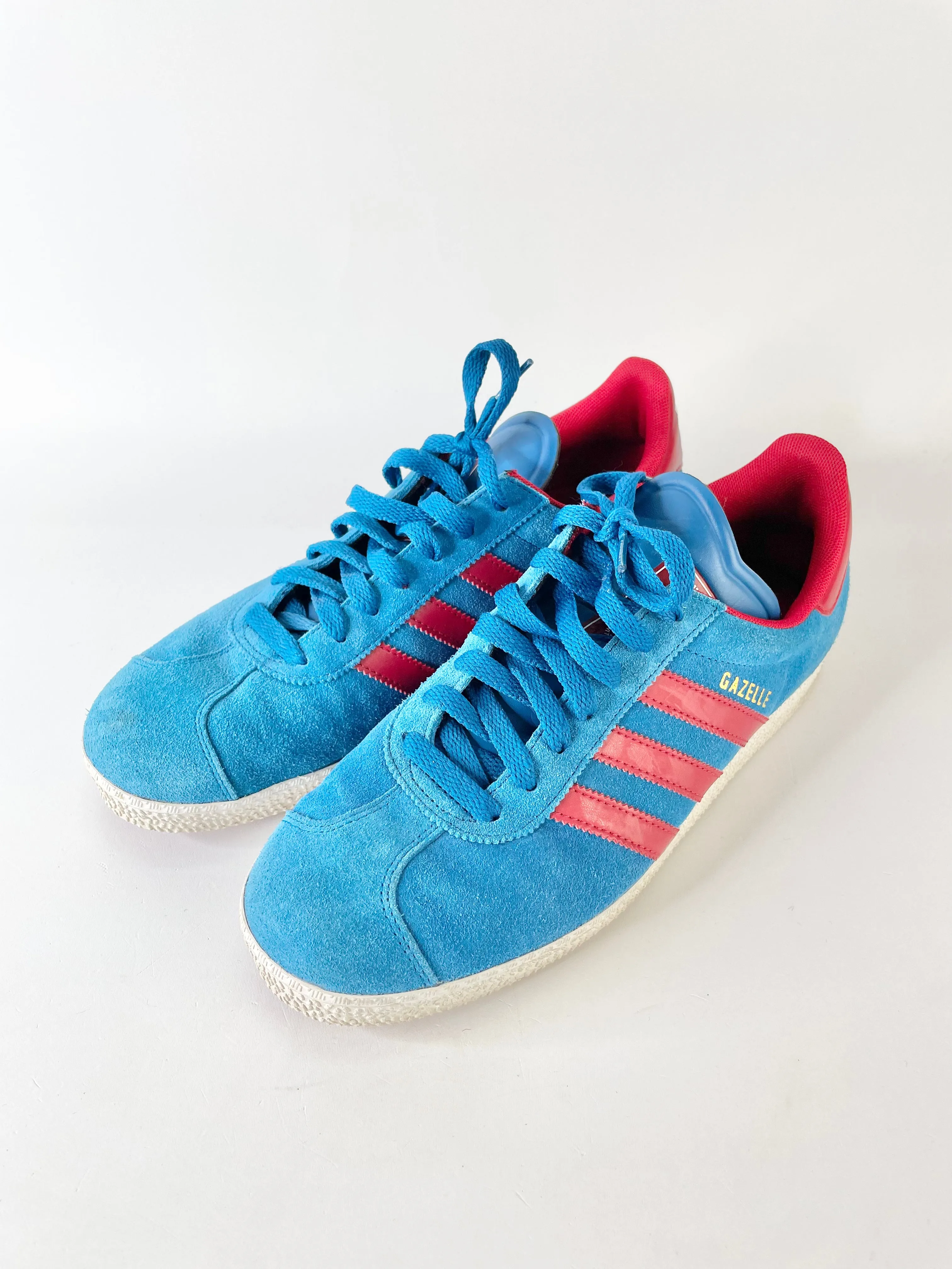 Adidas Gazelle II Blue & Red Suede Sneakers - EU42