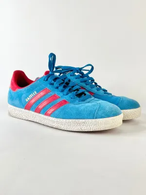 Adidas Gazelle II Blue & Red Suede Sneakers - EU42
