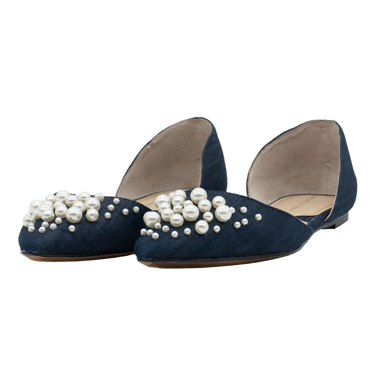 Adrienne Vittadini Fizzi Ballerinas Fabric Blue Colour For Women