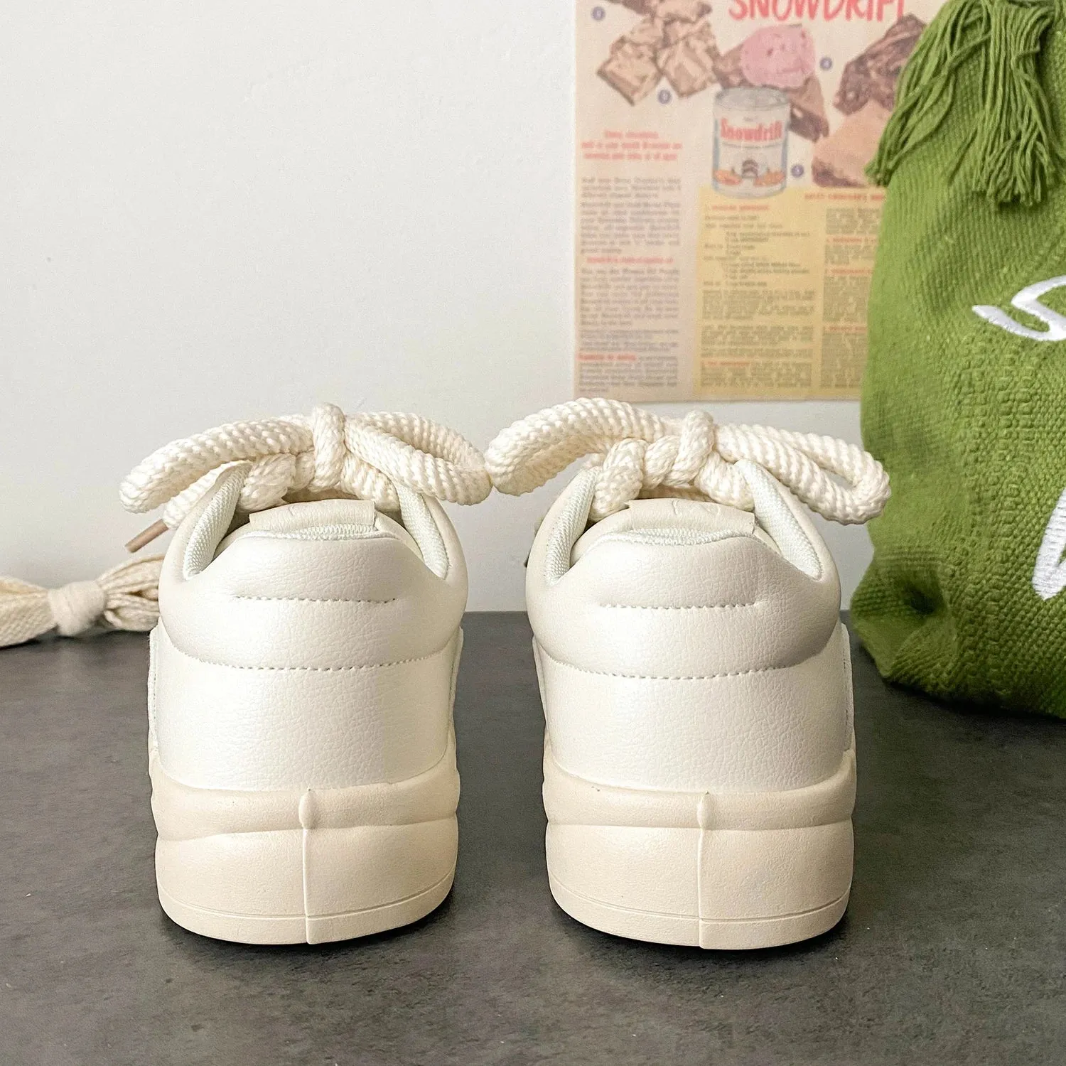 Advbridge -  Lace Up Platform Women Running Sports Shoes Woman Flats Casual Vulcanized Rubber Sole Shoes Autumn Outdoor Chunky Sneakers