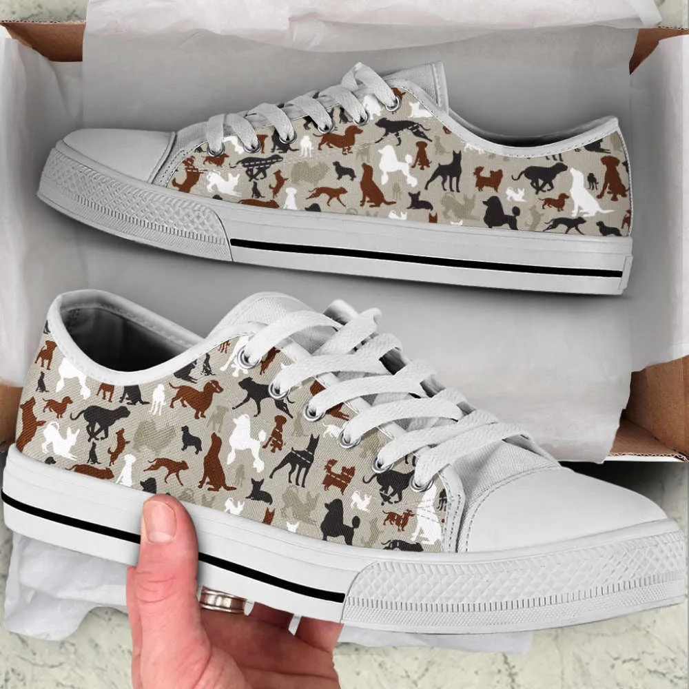All Dog Lover Pattern Sk Low Top Shoes Canvas Sneakers Casual Shoes, Dog Printed Shoes, Canvas Shoes For Men, Women