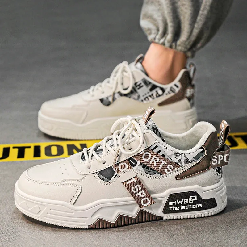 Amozae-2024 Autumn Men Casual Sneakers Canvas Chunky Platform Ankle Boots High-cut Zip Patchwork Sneakers Male Breathable Sport Shoes