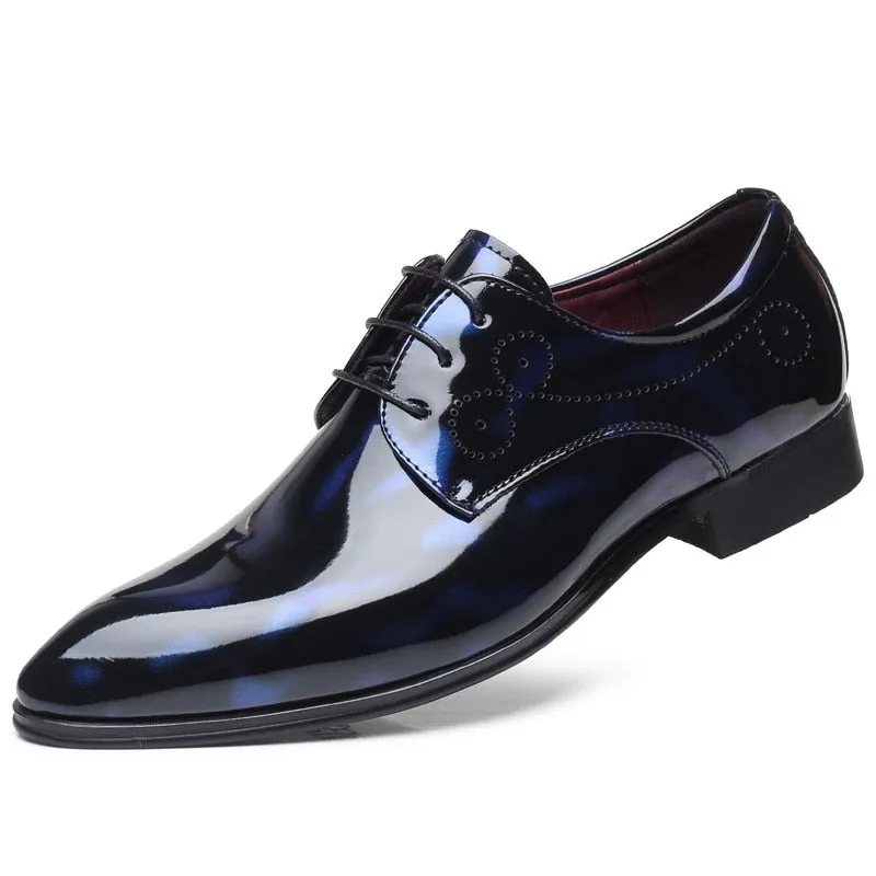 Amozae  Men Leather Shoes 2022 New Fashion Color Business Casual Shoes Large Size Non-Slip Wear-Resistant Breathable Male Shoes 38-50