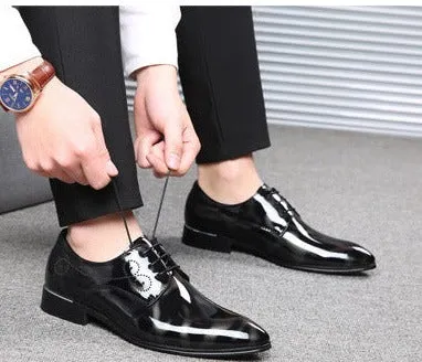 Amozae  Men Leather Shoes 2022 New Fashion Color Business Casual Shoes Large Size Non-Slip Wear-Resistant Breathable Male Shoes 38-50
