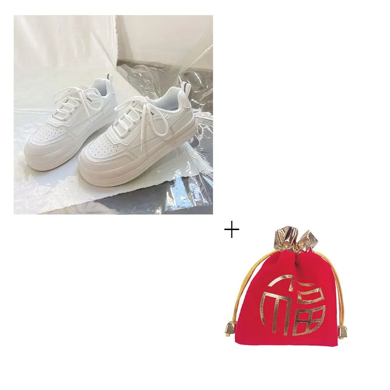 Amozae-White Women's Sneakers Shoes Sports Kawaii Platform Spring Flat Tennis Casual Basket Vulcanize Running Lolita Trainers 2024