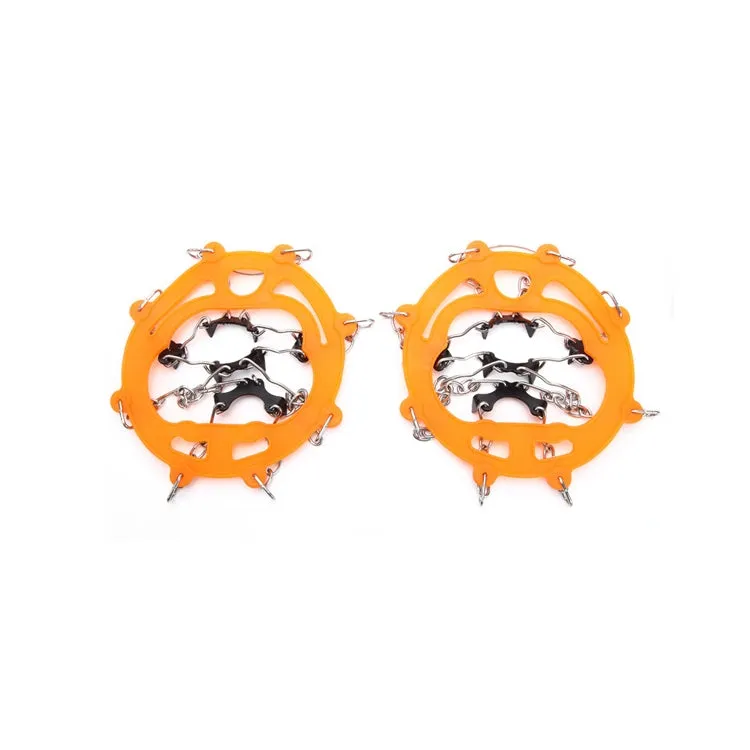 AOTU AT8601 8 Spikes Outdoor Climbing Crampon Snow Non-slip Shoe Cover (Orange)