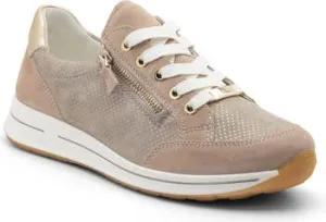 ARA OLEANNA LEATHER SNEAKER SAND/PLATINUM