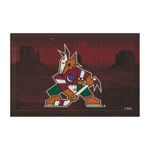 Arizona Coyotes Rubber Scraper Door Mat, Camo Color