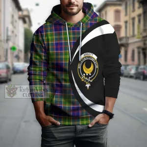 Arnott Tartan Hoodie with Family Crest Circle Style