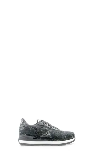 ATLANTIC STARS Sneaker donna nera in pelle e tessuto