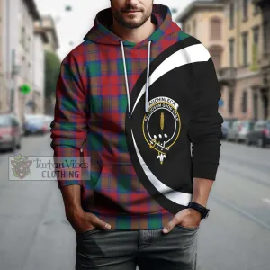 Auchinleck (Affleck) Tartan Hoodie with Family Crest Circle Style