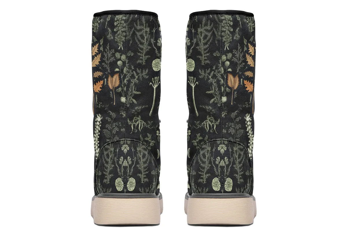 Autumn Memoir Fold Over Winter Boots - Microsuede Vegan Boots with Fur Lining and Convertible Style