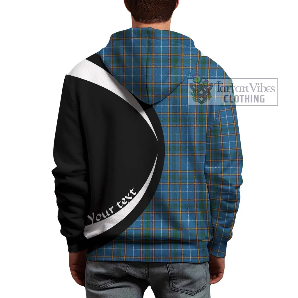 Bain Tartan Hoodie with Family Crest Circle Style