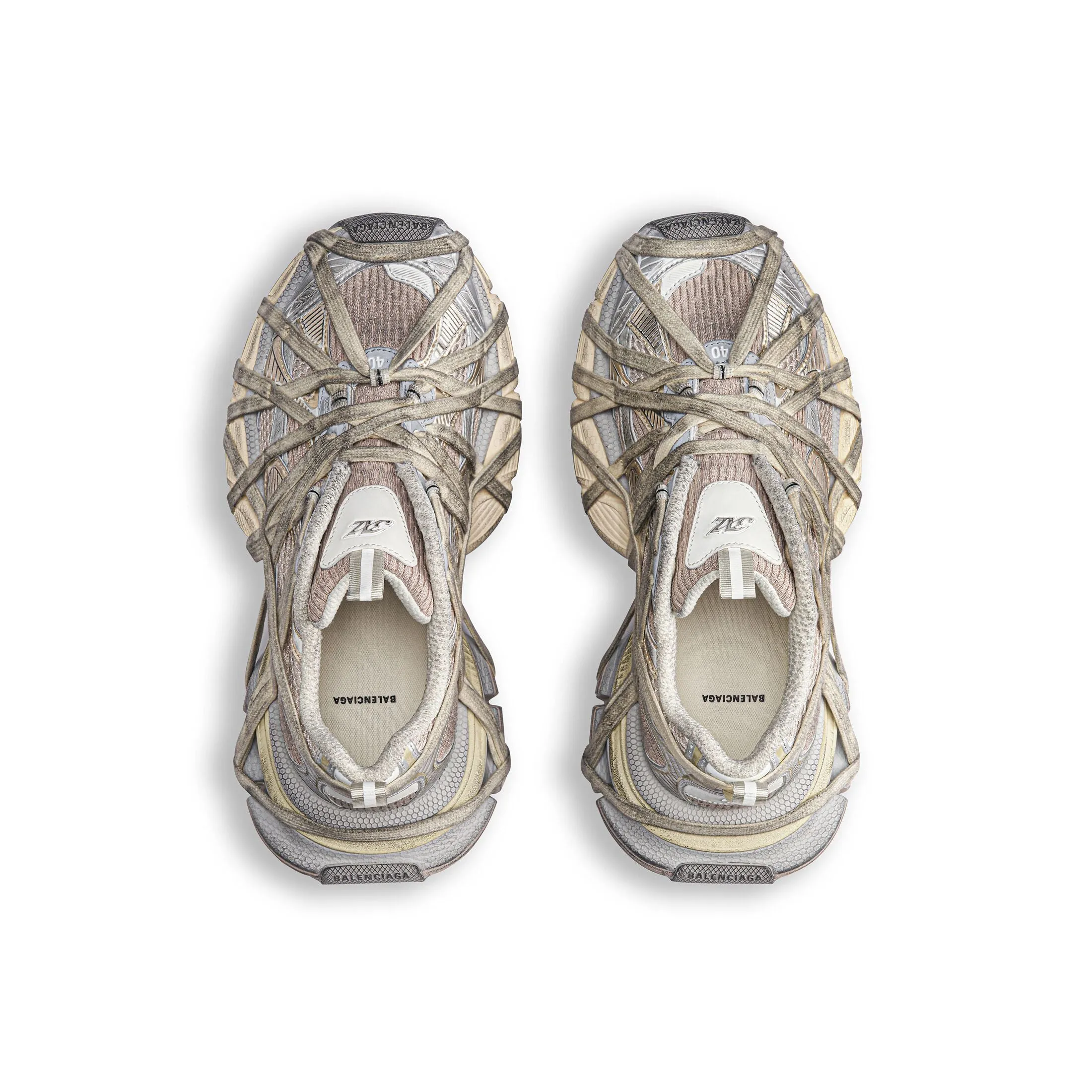 Balenciaga 3XL Extreme Lace Sneaker light beige mesh and polyurethane