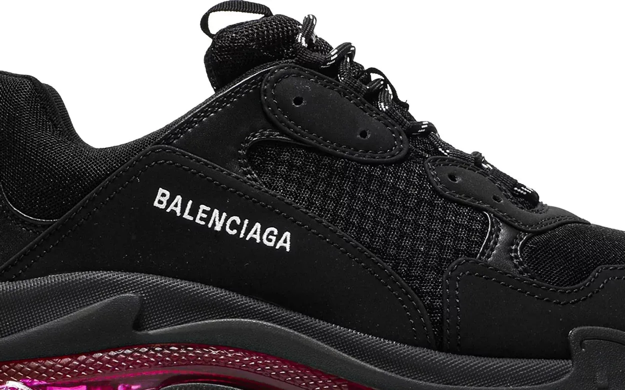 Balenciaga Triple S Sneaker 'Clear Sole - Black Pink Neon'