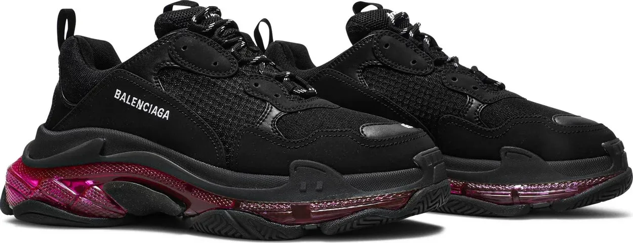 Balenciaga Triple S Sneaker 'Clear Sole - Black Pink Neon'