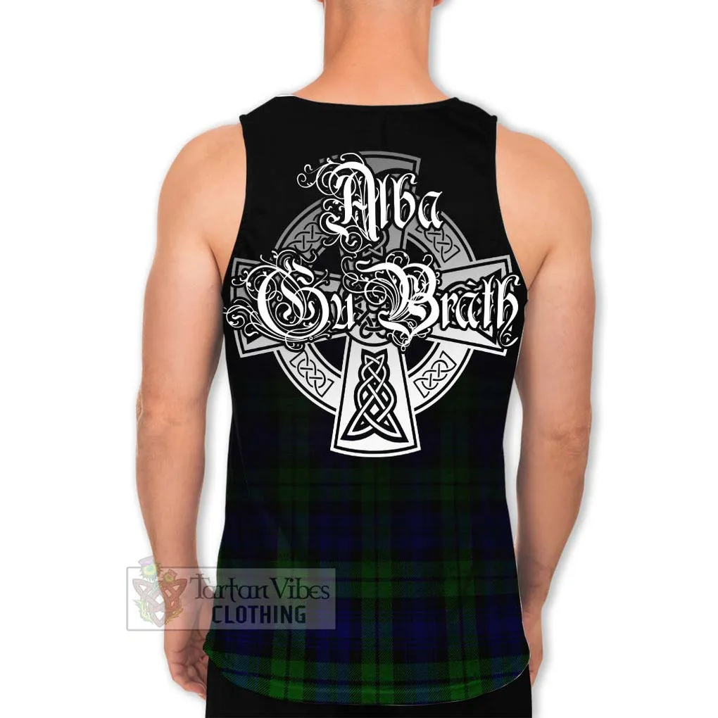 Bannatyne Tartan Men's Tank Top Featuring Alba Gu Brath Family Crest Celtic Inspired