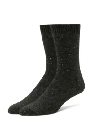 B.ELLA Moda Speckled Cashmere Crew Socks 0495 | Dark Grey