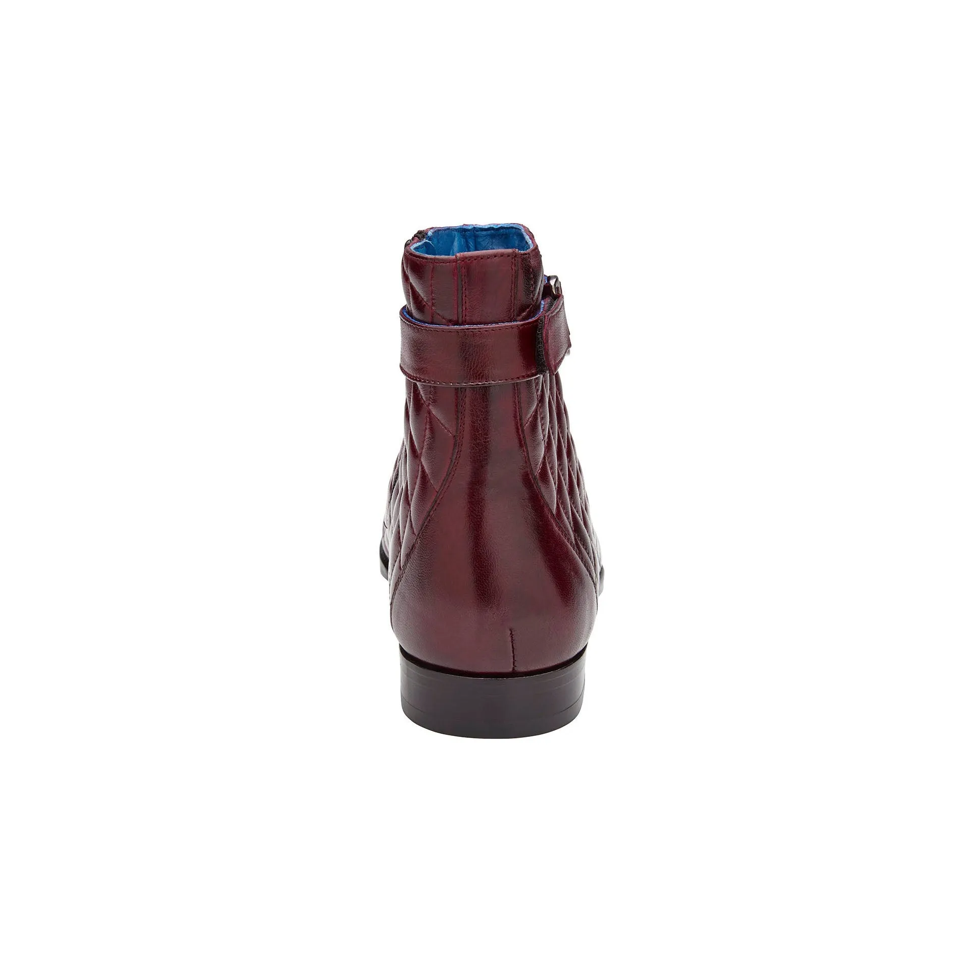 Belvedere Libero in Antique Dark Burgundy Genuine Ostrich Leg Quilted Leather Boots
