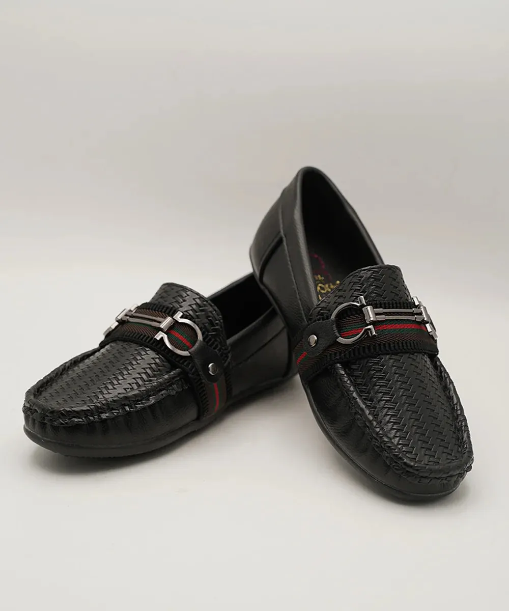 Black Formal Loafers for Boys