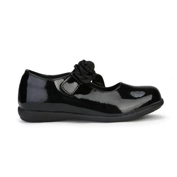 BLACK PATENT LEATHER GIRLS SCHOOL SHOES WITH VELCRO