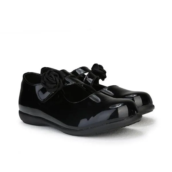 BLACK PATENT LEATHER GIRLS SCHOOL SHOES WITH VELCRO