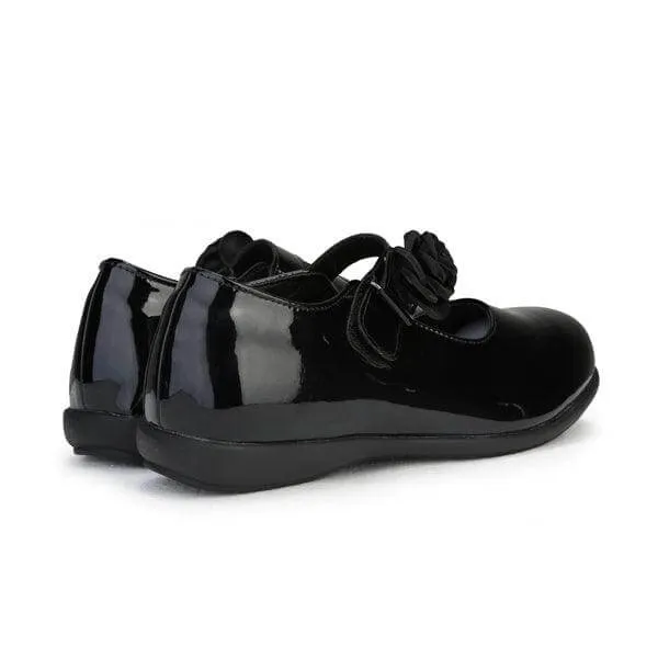 BLACK PATENT LEATHER GIRLS SCHOOL SHOES WITH VELCRO