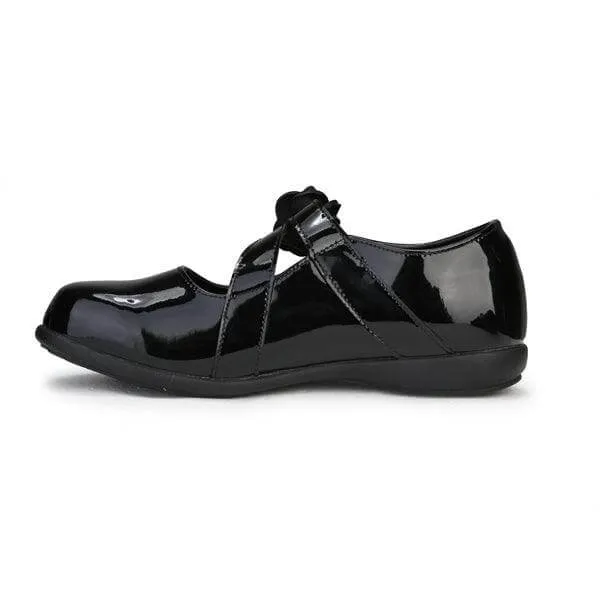 BLACK PATENT LEATHER GIRLS SCHOOL SHOES WITH VELCRO