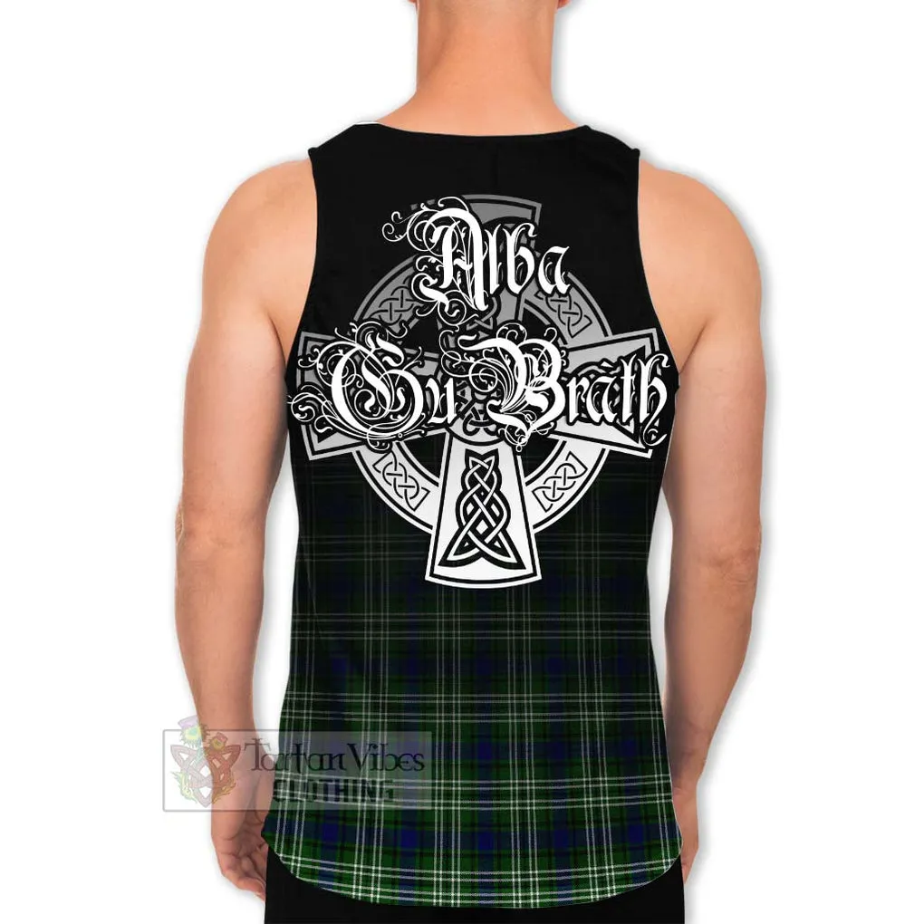 Blackadder Tartan Men's Tank Top Featuring Alba Gu Brath Family Crest Celtic Inspired