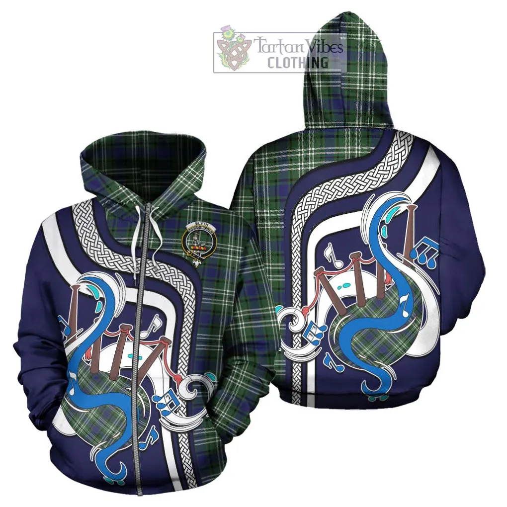 Blyth Tartan Hoodie with Epic Bagpipe Style