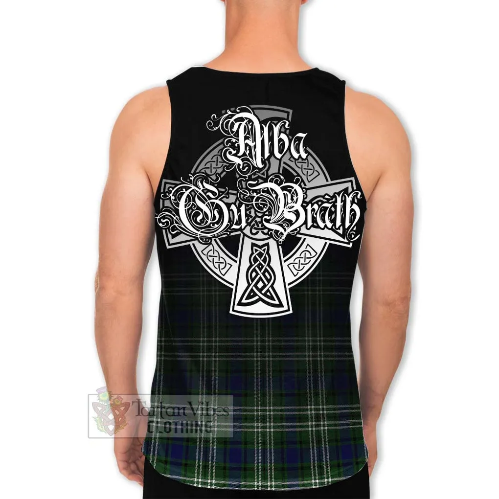 Blyth Tartan Men's Tank Top Featuring Alba Gu Brath Family Crest Celtic Inspired