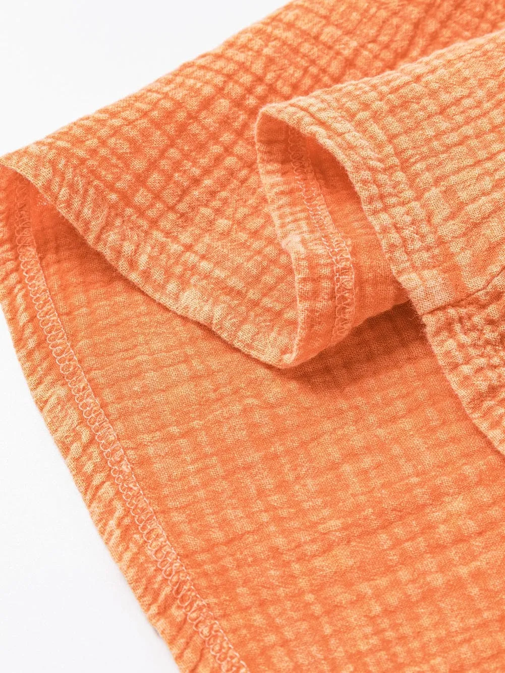 Bohemian Style Orange Shirt Dress