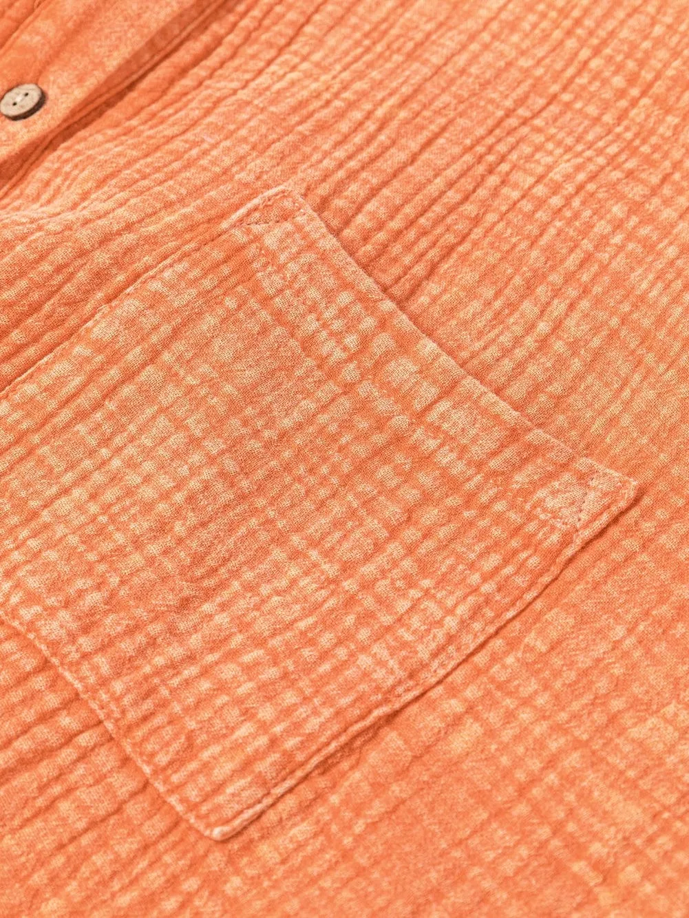 Bohemian Style Orange Shirt Dress