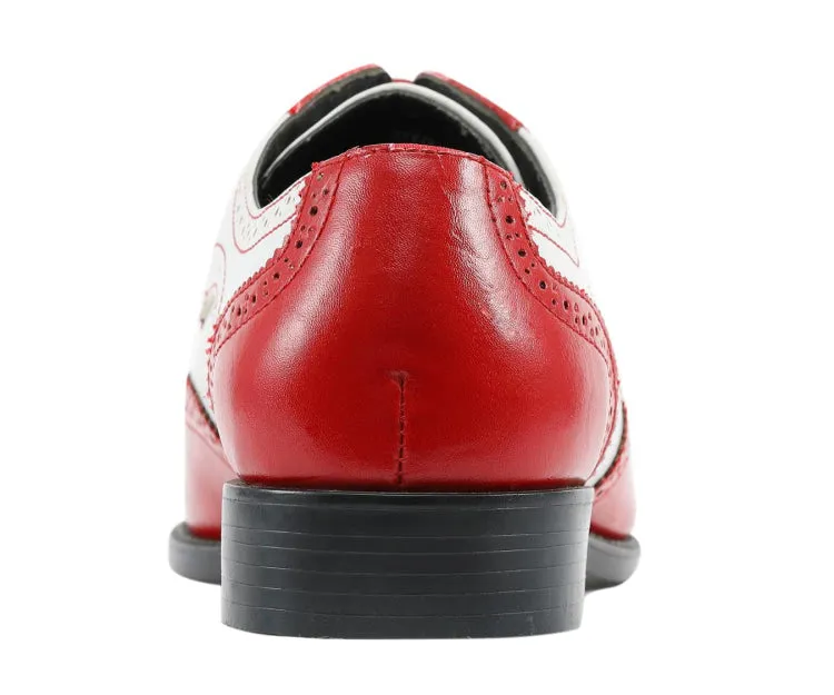 Bolano Elwyn Two Tone Derby Brogue Shoes Men’s Pu Leather