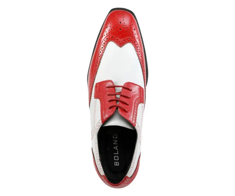 Bolano Elwyn Two Tone Derby Brogue Shoes Men’s Pu Leather