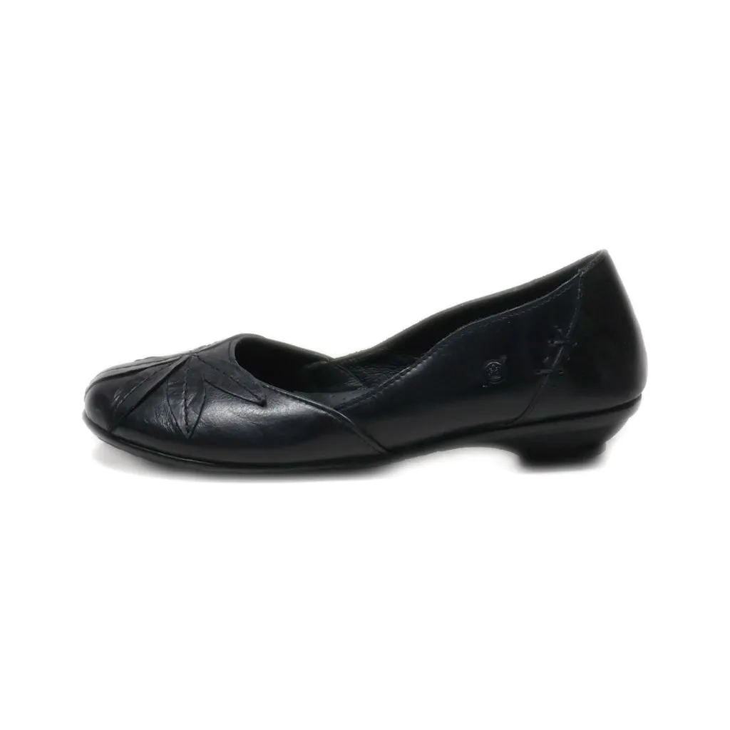 Born Slip Ons Leather Black Colour For Women