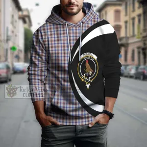 Boswell Tartan Hoodie with Family Crest Circle Style