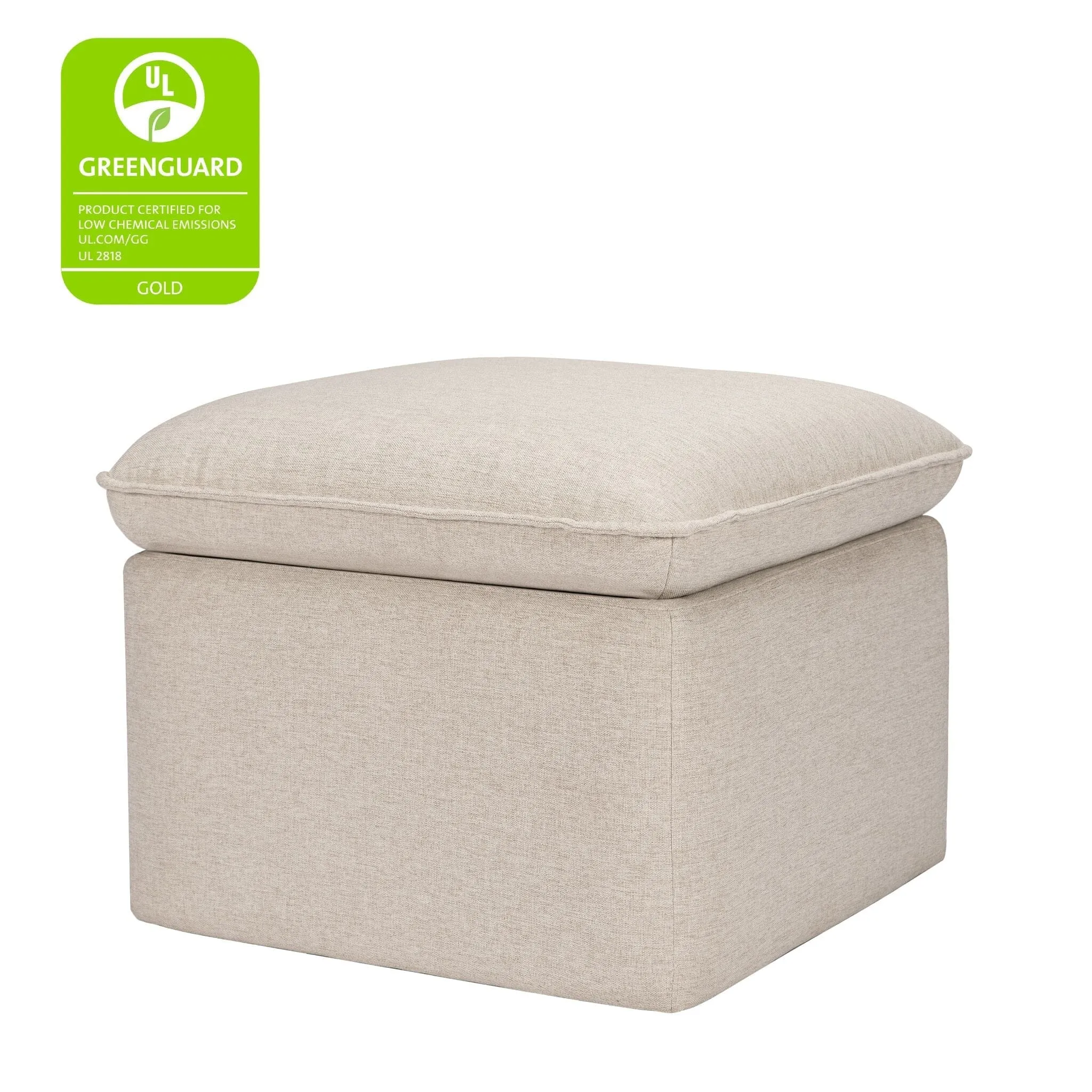 Cali Storage Ottoman | Beach Eco-Performance Fabric with USB